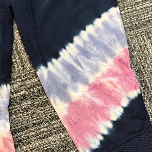 J Jill Navy Tie-Dye Jogger Bottoms - Pink & White Accent - Picture 5 of 6